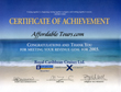 Certificate Achievement Award