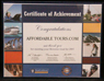 Certificate of Achievement
