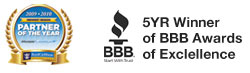 5 Year Winner of BBB Awards of Excellence