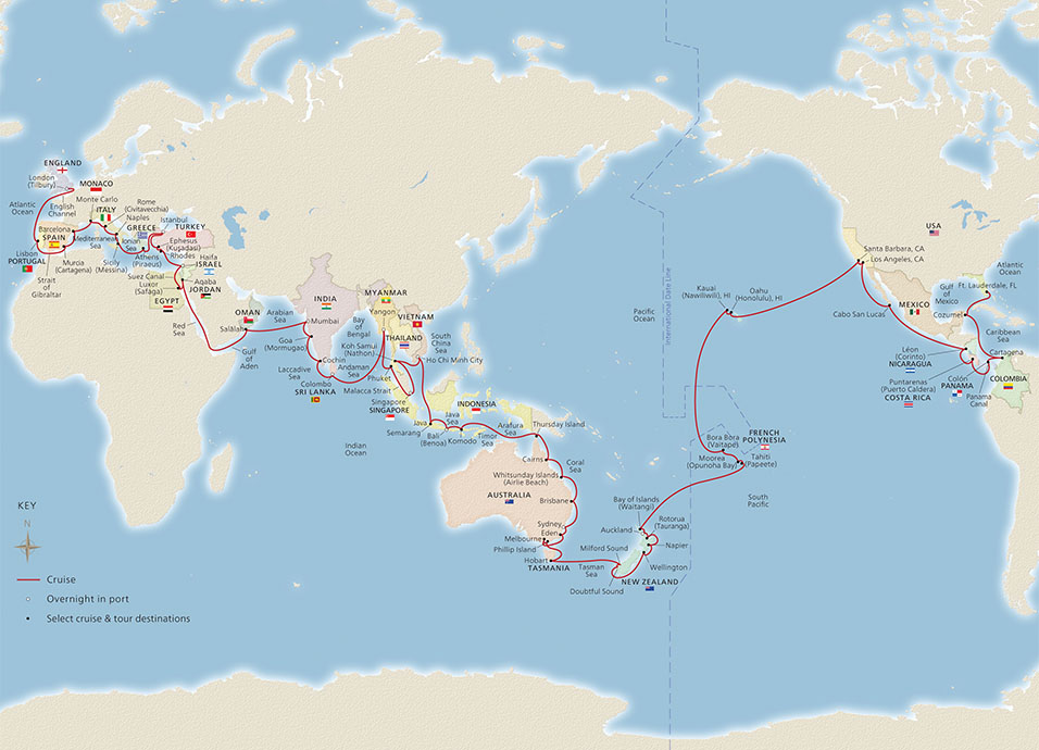 Itinerary Map/Ship Image