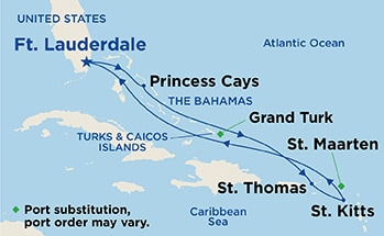 Itinerary Map/Ship Image