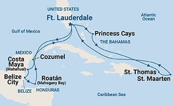Itinerary Map/Ship Image