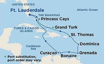 Itinerary Map/Ship Image