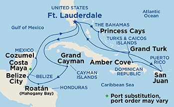 Itinerary Map/Ship Image