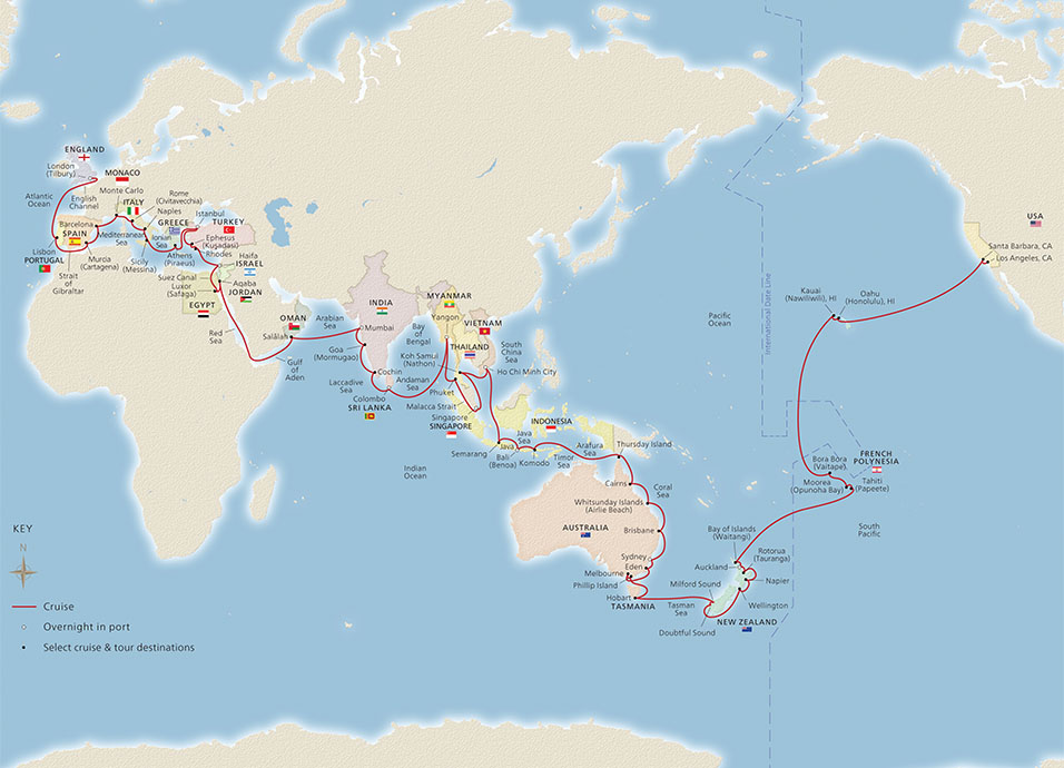 Itinerary Map/Ship Image