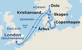 Itinerary Map/Ship Image