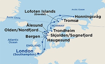 Itinerary Map/Ship Image