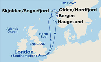Itinerary Map/Ship Image