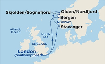 Itinerary Map/Ship Image