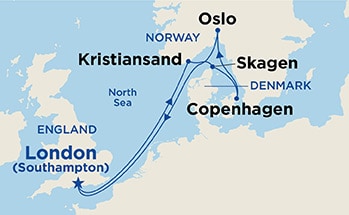 Itinerary Map/Ship Image