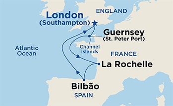 Itinerary Map/Ship Image