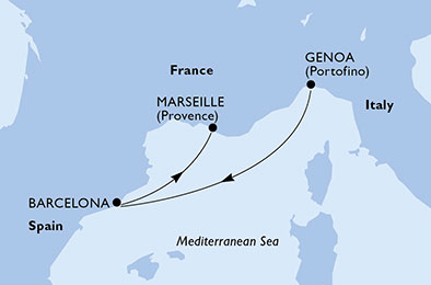 Itinerary Map/Ship Image