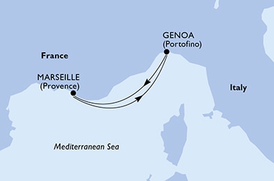 Itinerary Map/Ship Image