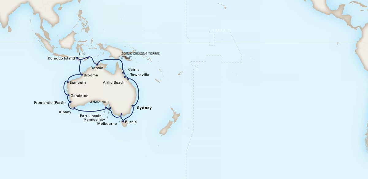 Itinerary Map/Ship Image