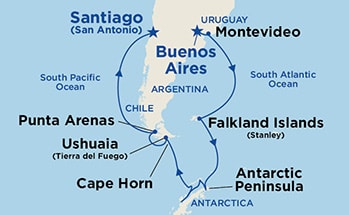 Itinerary Map/Ship Image