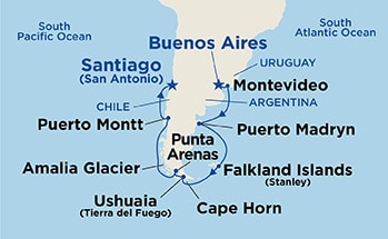 Itinerary Map/Ship Image