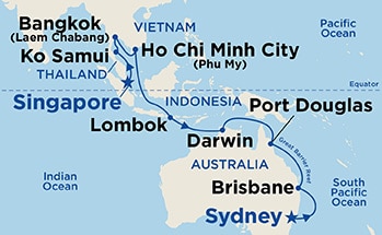 Itinerary Map/Ship Image