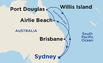 Itinerary Map/Ship Image