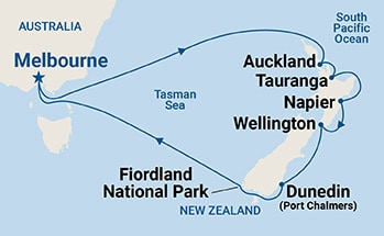 Itinerary Map/Ship Image