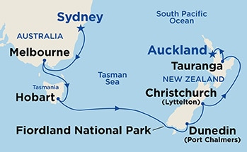 Itinerary Map/Ship Image