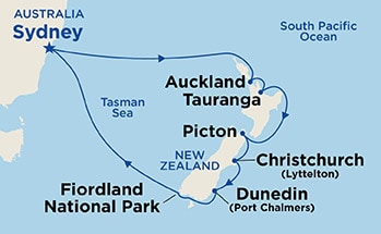 Itinerary Map/Ship Image