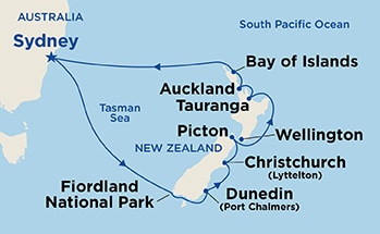 Itinerary Map/Ship Image