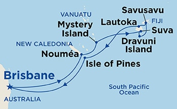 Itinerary Map/Ship Image