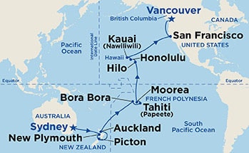 Itinerary Map/Ship Image