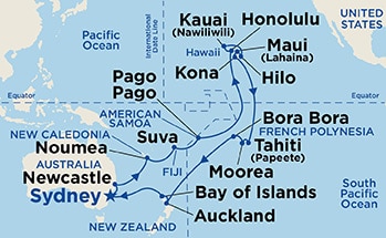 Itinerary Map/Ship Image