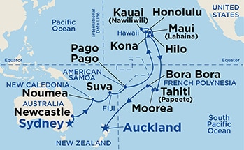 Itinerary Map/Ship Image