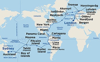 Itinerary Map/Ship Image