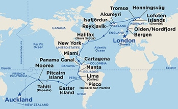 Itinerary Map/Ship Image