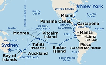 Itinerary Map/Ship Image