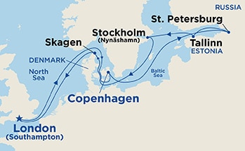Itinerary Map/Ship Image