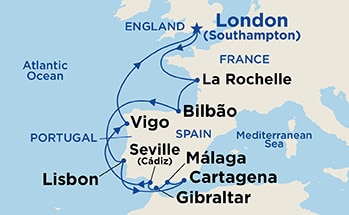 Itinerary Map/Ship Image