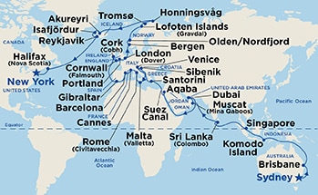 Itinerary Map/Ship Image