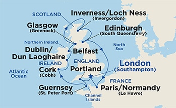 Itinerary Map/Ship Image