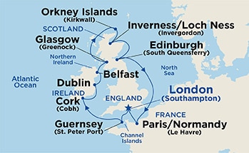 Itinerary Map/Ship Image