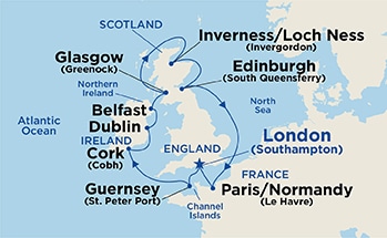 Itinerary Map/Ship Image