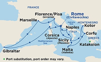 Itinerary Map/Ship Image