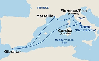 Itinerary Map/Ship Image