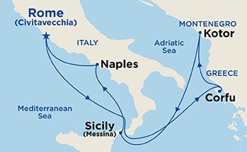 Itinerary Map/Ship Image