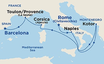 Itinerary Map/Ship Image