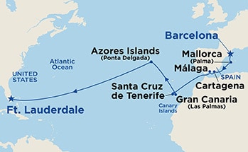 Itinerary Map/Ship Image