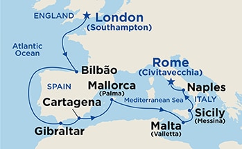 Itinerary Map/Ship Image