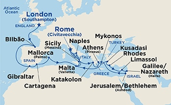 Itinerary Map/Ship Image