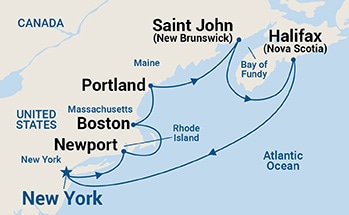 Itinerary Map/Ship Image