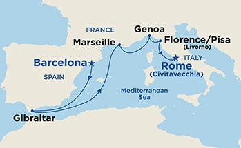 Itinerary Map/Ship Image