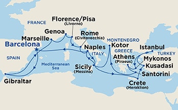Itinerary Map/Ship Image