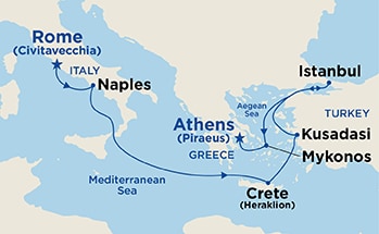 Itinerary Map/Ship Image